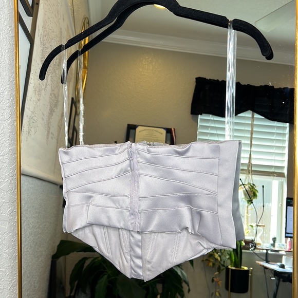 HOUSE OF CB 'Vienne' Grey Satin Underbust Corset NWOT - Picture 10 of 12